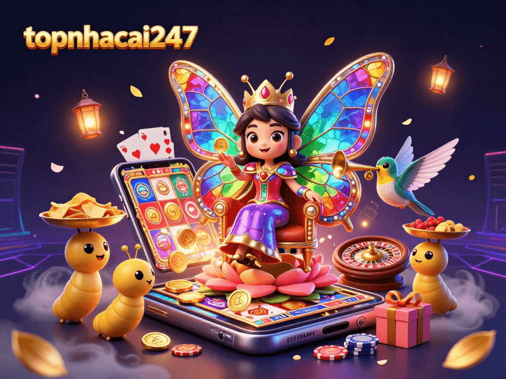 Engage with exciting topnhacai247 gaming action featuring vibrant casino elements and thrilling characters.
