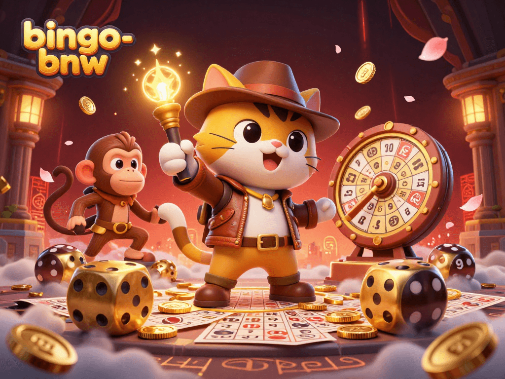 Engage with bingo-bnw as a cat archaeologist uncovers treasures amidst bingo gameplay elements.