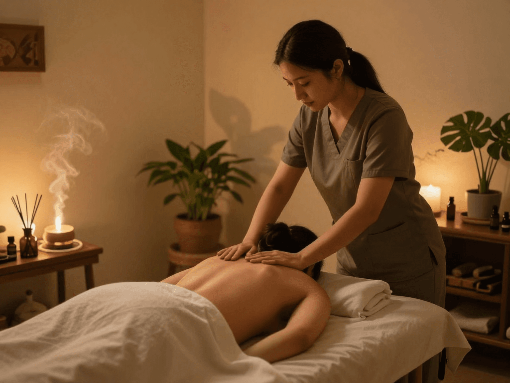 인천출장안마 therapy session showcasing a tranquil environment with soothing massage techniques.