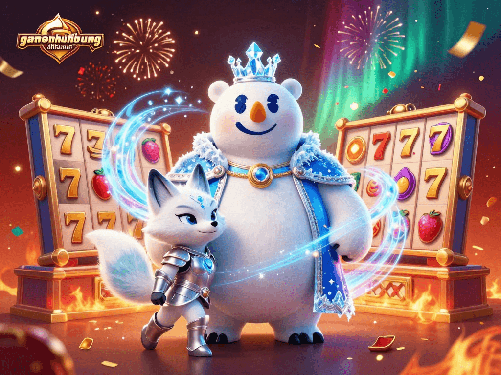 Spin and win with gamenohudoithuong's exciting jackpot illustration featuring vibrant casino elements