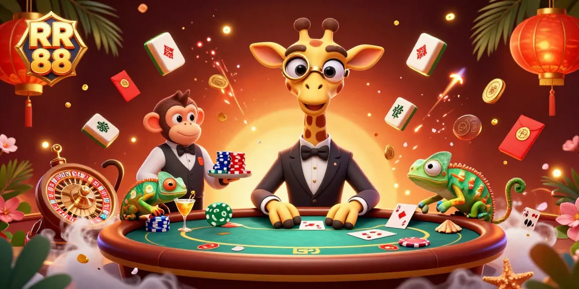 Join the excitement at RR 88 with a high-roller giraffe and dynamic gambling elements.