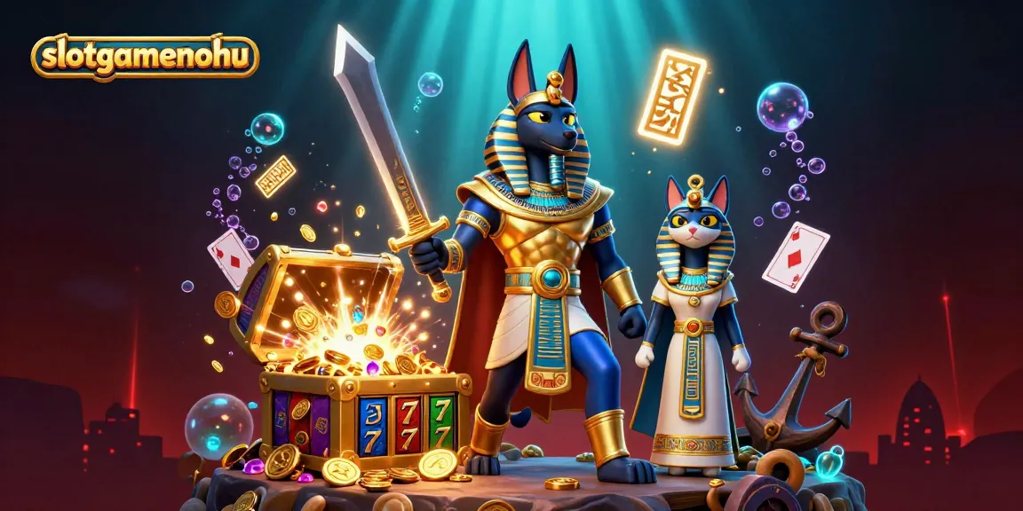 Spin the reels of fortune with slotgamenohu's dazzling slot games featuring Anubis and treasures.