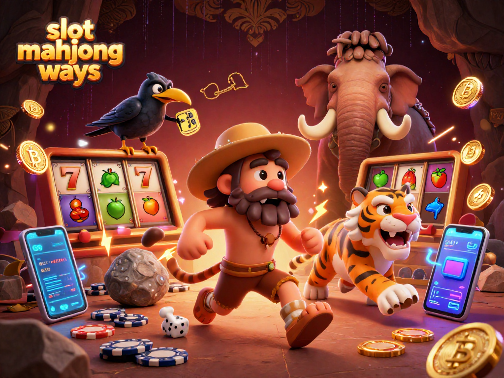 Experience thrilling gameplay with slot mahjong ways in an electrifying casino illustration, featuring unique characters and vibrant elements.