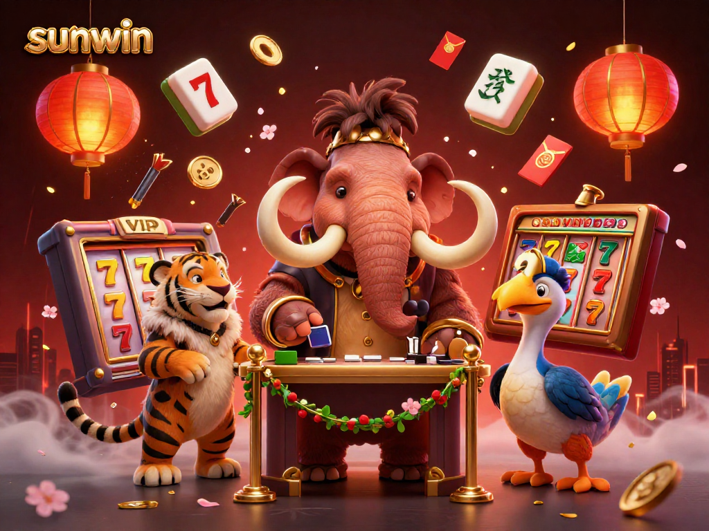 Experience the excitement of sunwin as a mammoth bouncer checks IDs in a vibrant casino scene.