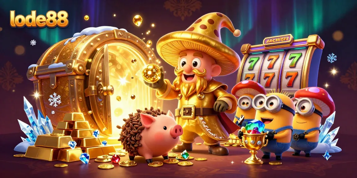 Spin to win with lode88's captivating 3D illustration of a magical casino adventure.