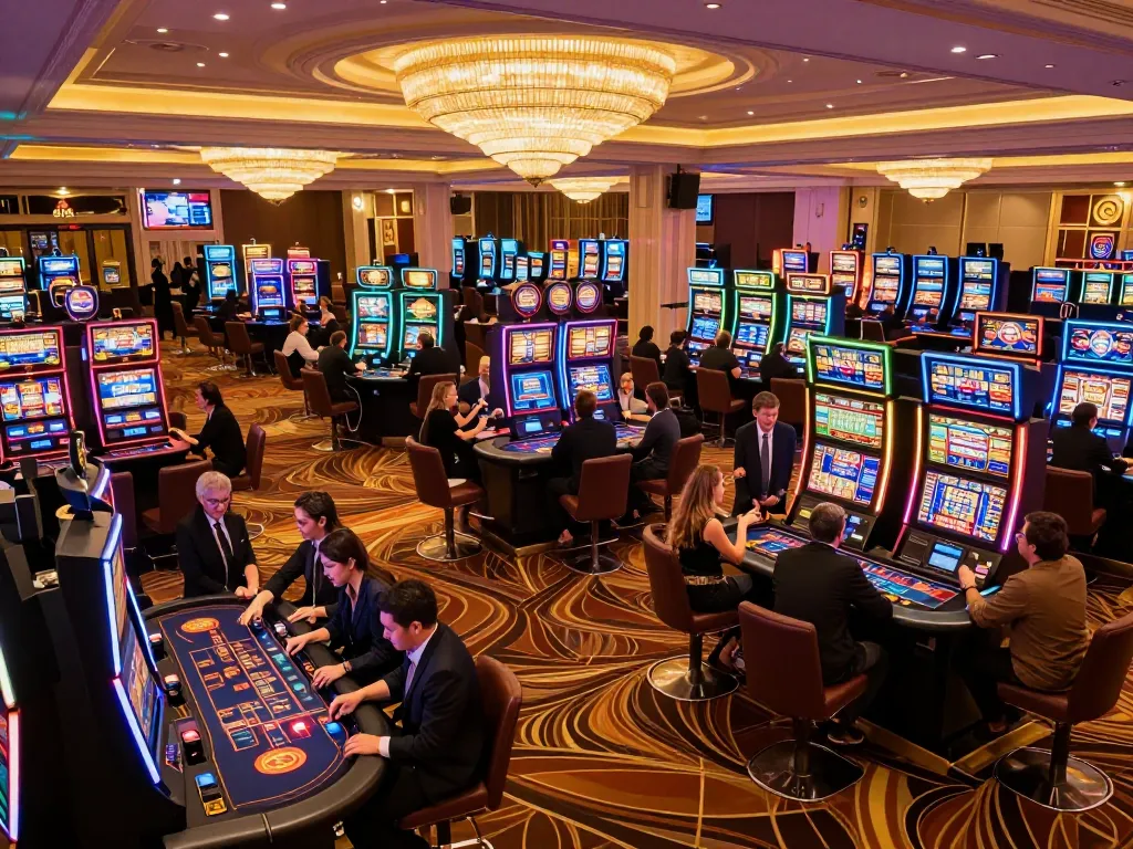 Players winning at S8 com casino, vibrant gaming atmosphere with lively action