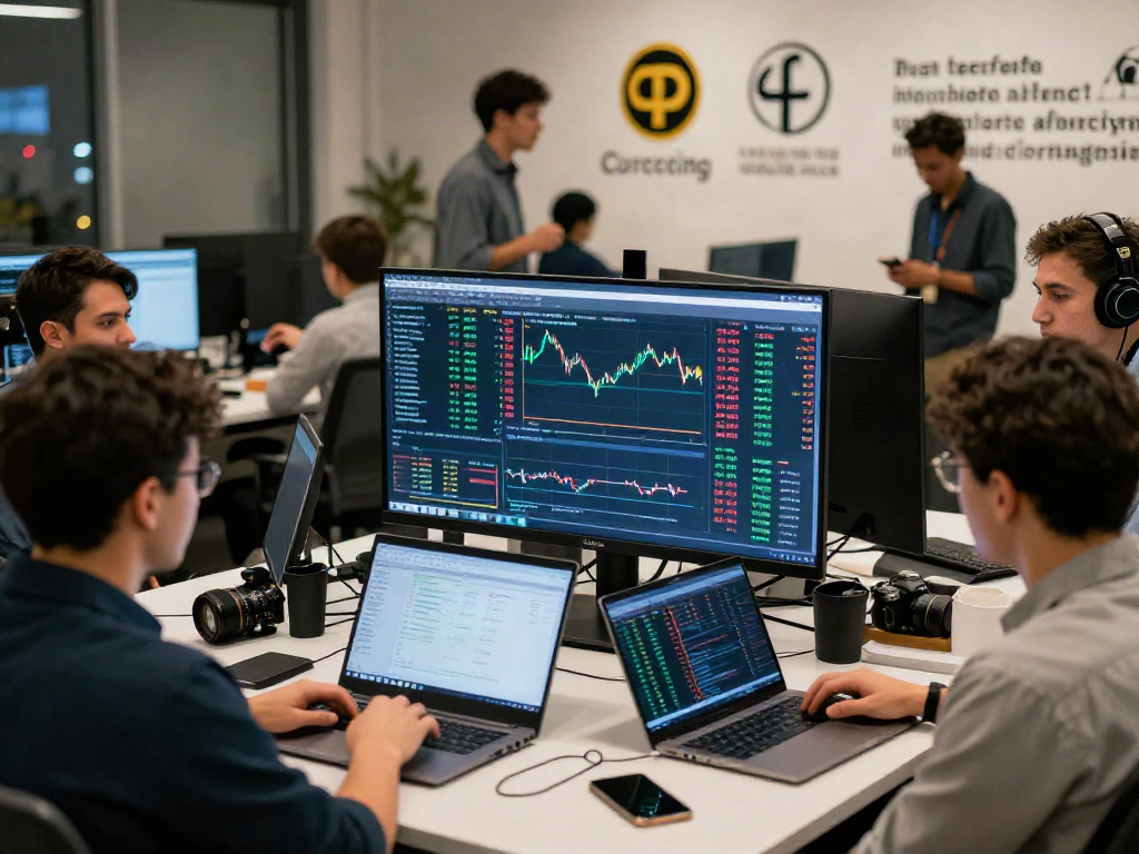 Comprar criptomonedas en un entorno moderno de negociación financiera con gráficos y análisis en tiempo real.