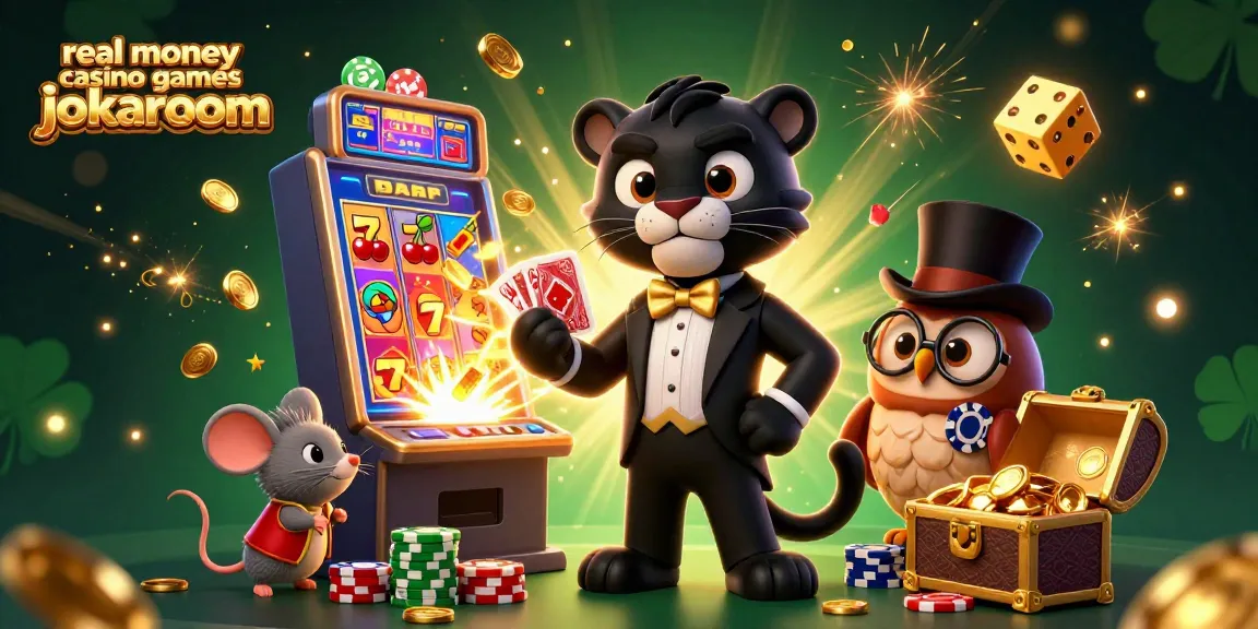 Experience thrilling real money casino games jokaroom with a stylish panther dealer, a top-hat owl, and a lucky mouse.