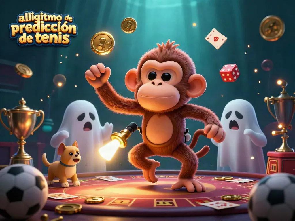 Predicción de tenis con el algoritmo de predicción de tenis en una escena de casino divertida y emocionante.