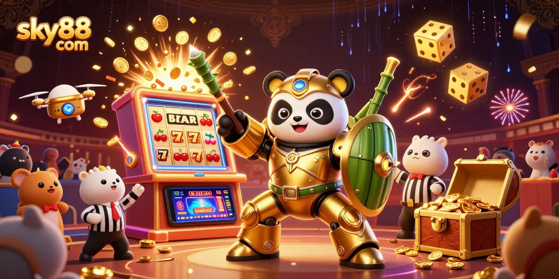 Engage with sky88 com in a vibrant casino scene bursting with excitement and dynamic action.