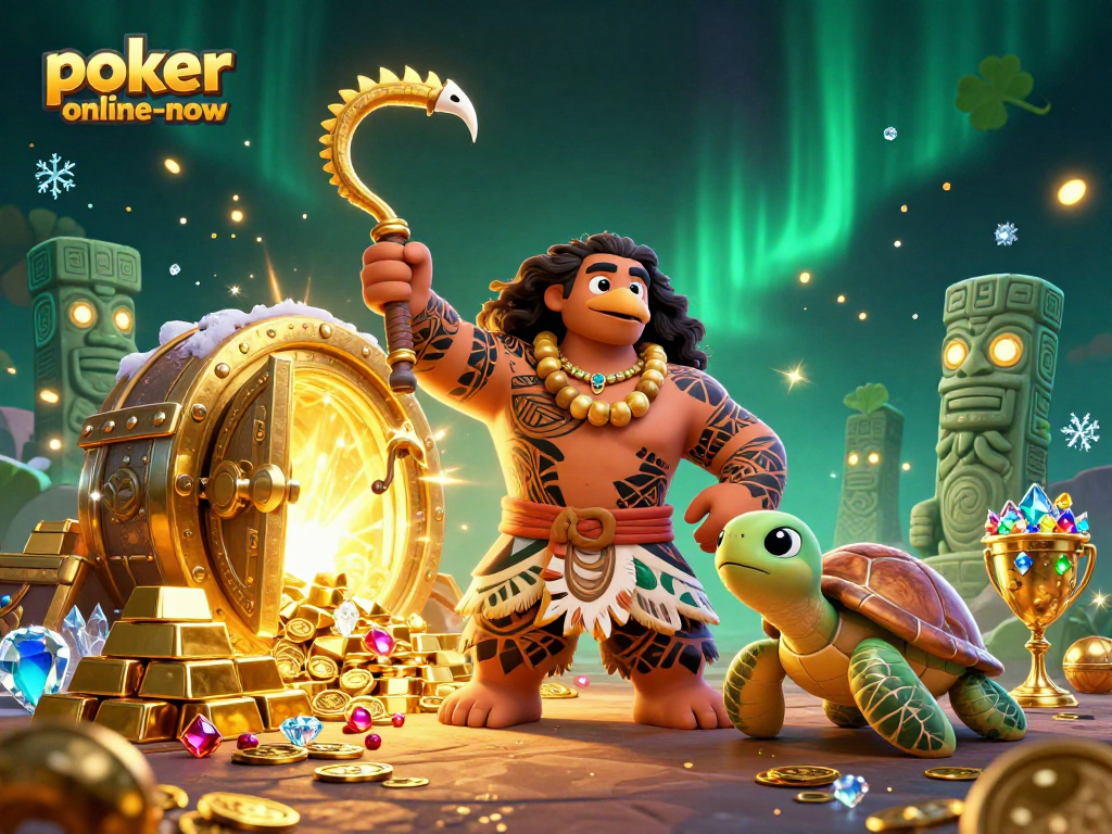 Experience thrilling action at poker-online-now with vibrant casino elements and characters.