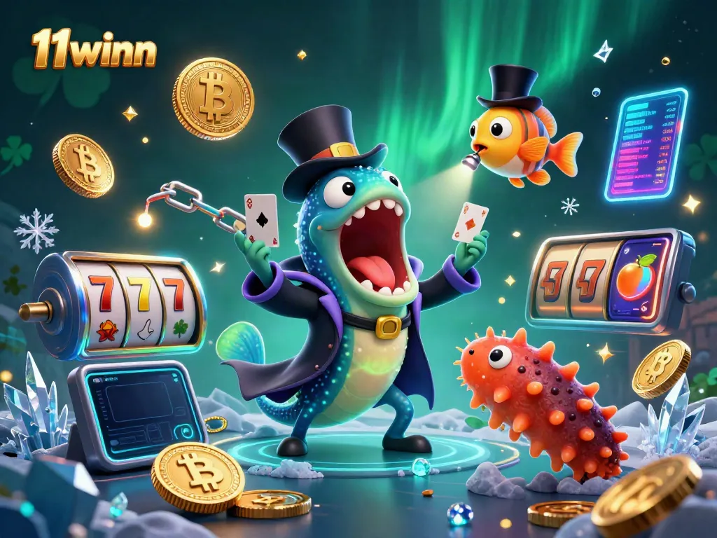 Join the excitement at 11winn with vivid casino-themed characters and engaging elements.