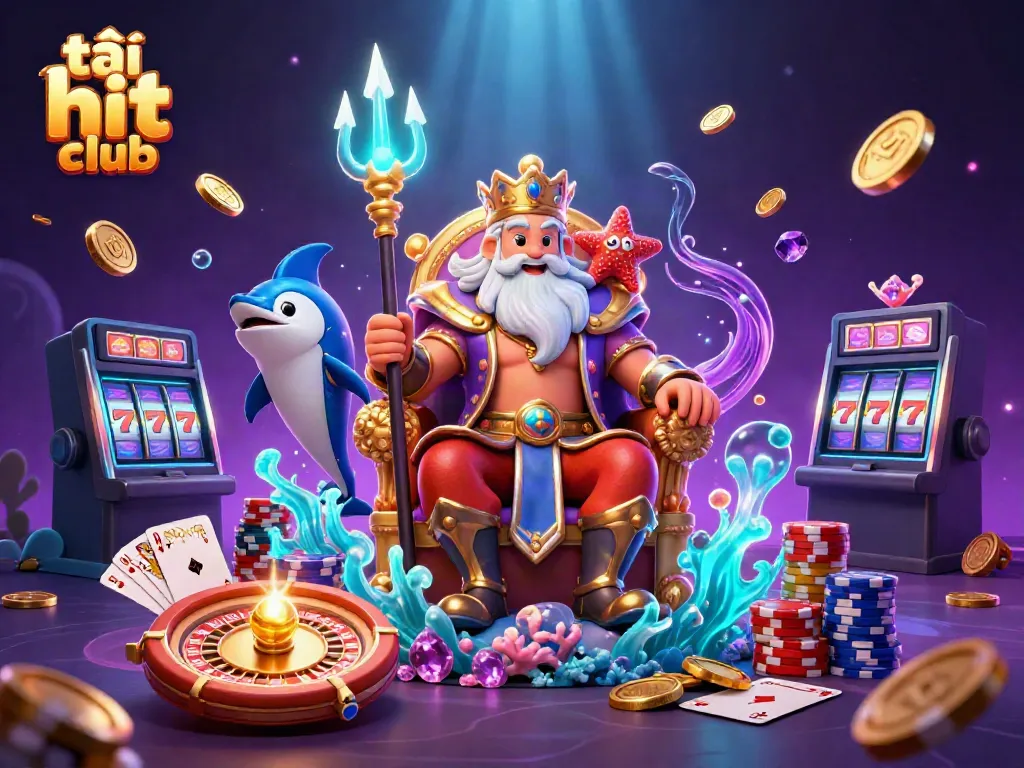 Experience the excitement of tải hit club with virtual gaming and vibrant elements in this immersive scene.