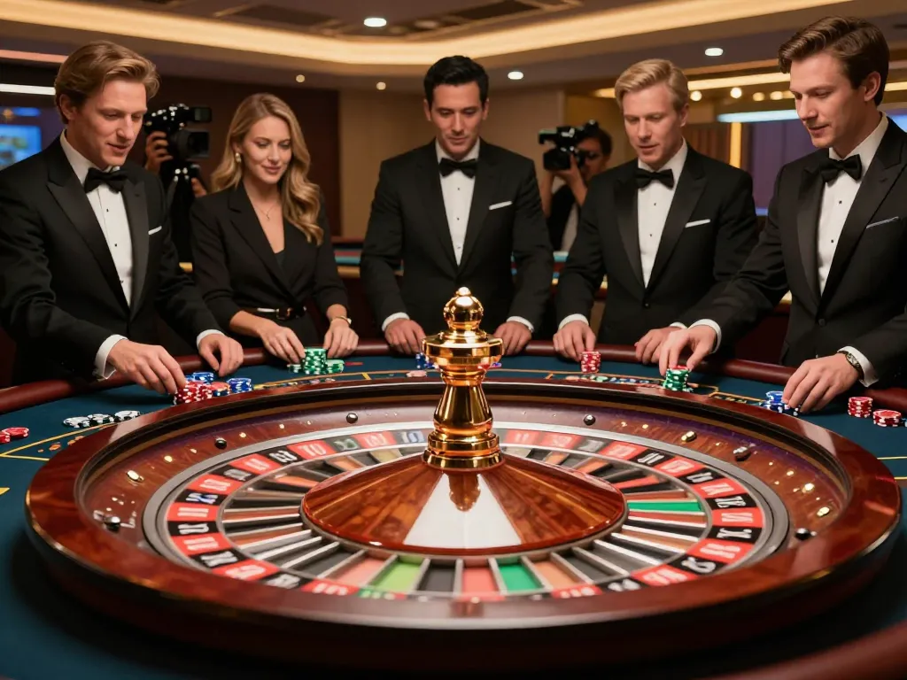 Players enjoying roulette at xx88 casino, capturing the thrill of gambling excitement and strategy.