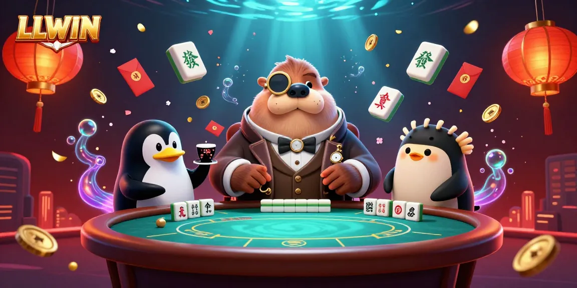 Experience LLWIN's underwater poker scene with vibrant 3D characters and dynamic gaming elements.