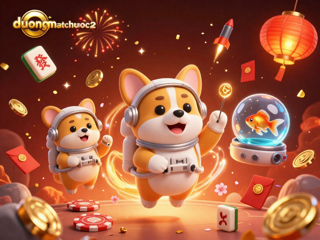 Join the adventure in duongmatchuoc2, as the corgi journeys through a floating casino filled with exciting gameplay elements.
