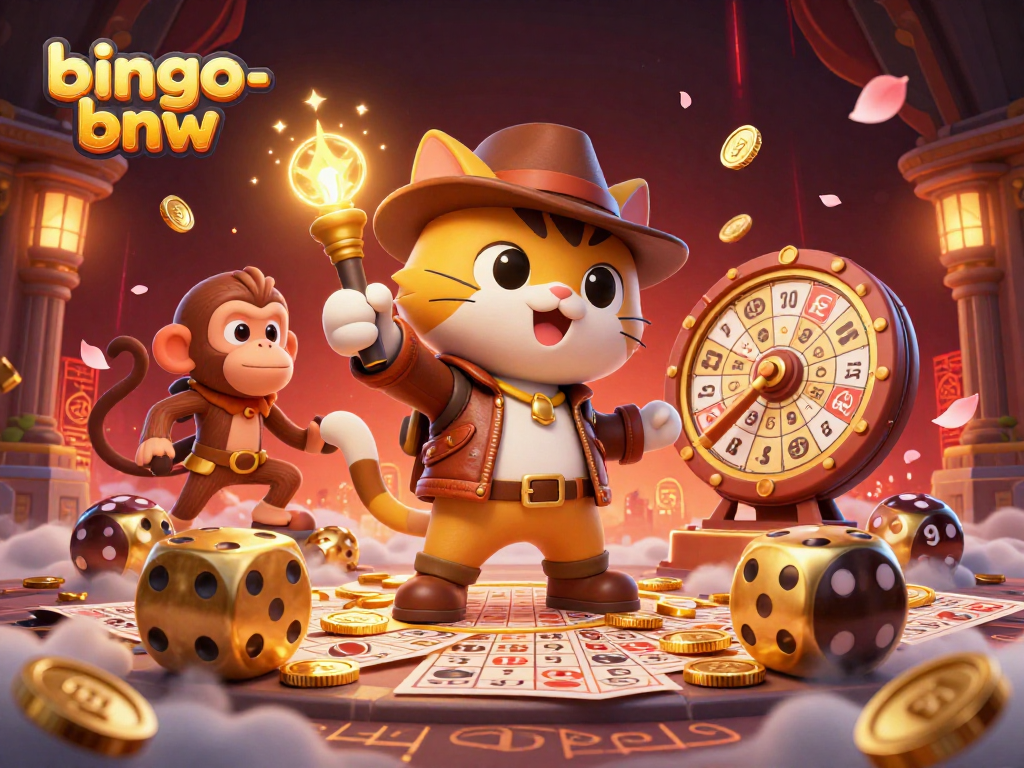 Engage with bingo-bnw as a cat archaeologist uncovers treasures amidst bingo gameplay elements.
