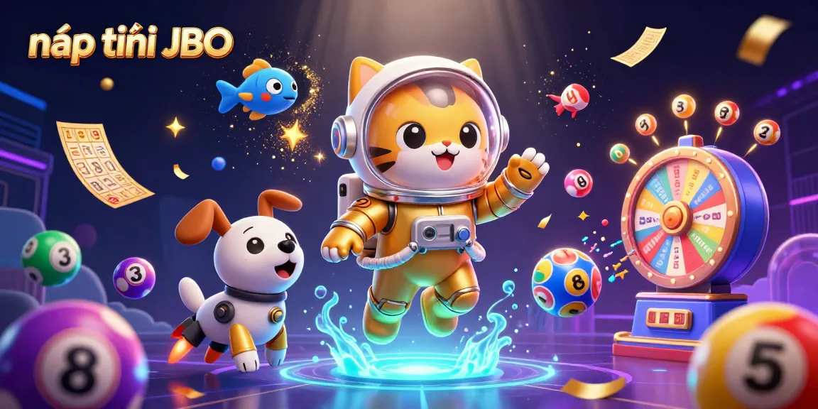 Engage in nạp tiền JBO transactions with vibrant alien-themed illustrations showcasing lottery elements.