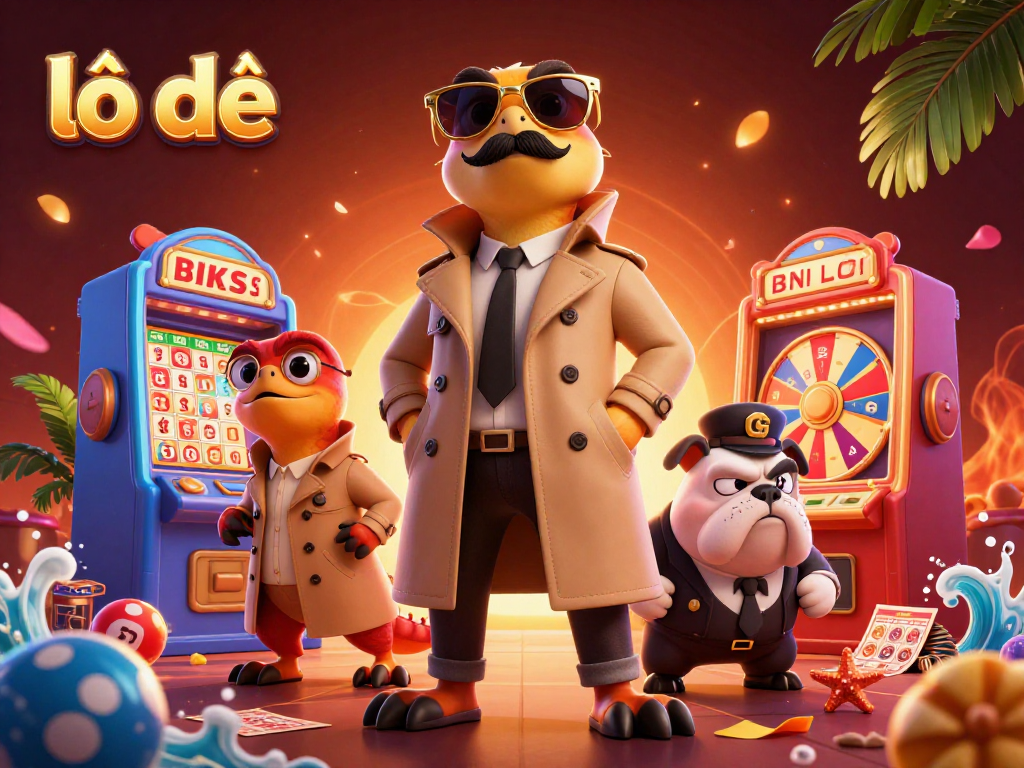 Experience thrilling lô đề action with raptors in a trench coat at a lively lottery scene.