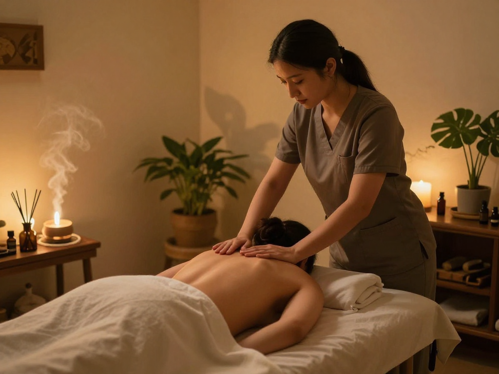 인천출장안마 therapy session showcasing a tranquil environment with soothing massage techniques.