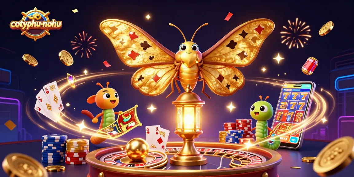 Engage in cotyphu-nohu with a vibrant scene of golden gaming elements and strategic play.