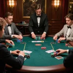 Players enjoying an engaging blackjack game at GG88 casino, highlighting intense gameplay and strategic decisions.