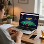 Engaging in the gg88live online casino experience with a live dealer blackjack game.