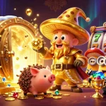Spin to win with lode88's captivating 3D illustration of a magical casino adventure.