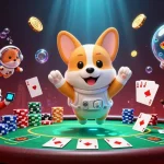 Join the excitement at 89BET with a vibrant 3D scene of gambling in zero gravity, featuring whimsical characters and poker games.
