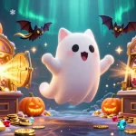 Experience the thrill of man 88 with a ghost cat, vampire bat, and casino treasures in a haunted setting.