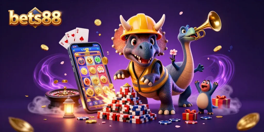Experience an exciting bets88 casino atmosphere with dynamic gameplay and colorful slot machines.
