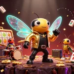Experience the Fa bet excitement with a vibrant casino scene featuring fantasy rock star characters.