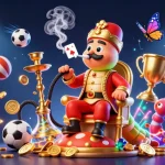 Engage in thrilling betting action with betbdtt's vibrant 3D casino illustration showcasing dynamic sports elements.
